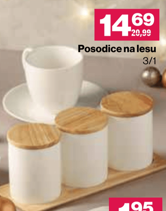 Posodice na lesu PORCELAN VITA home - Akcija v trgovini Mercator