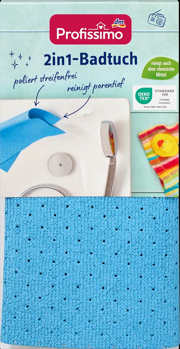 Profissimo 2v1 krpa za čiščenje kopalnic 1 kos - Akcija v trgovini Dm