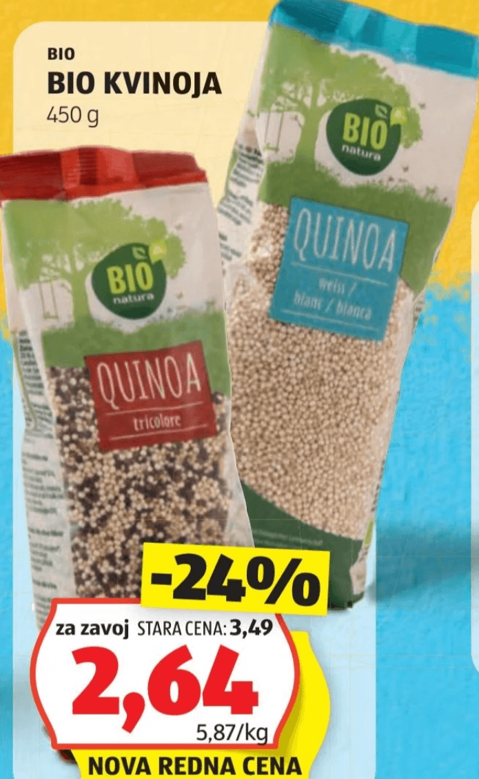 BIO Kvinoja 450 g - Akcija v trgovini Hofer