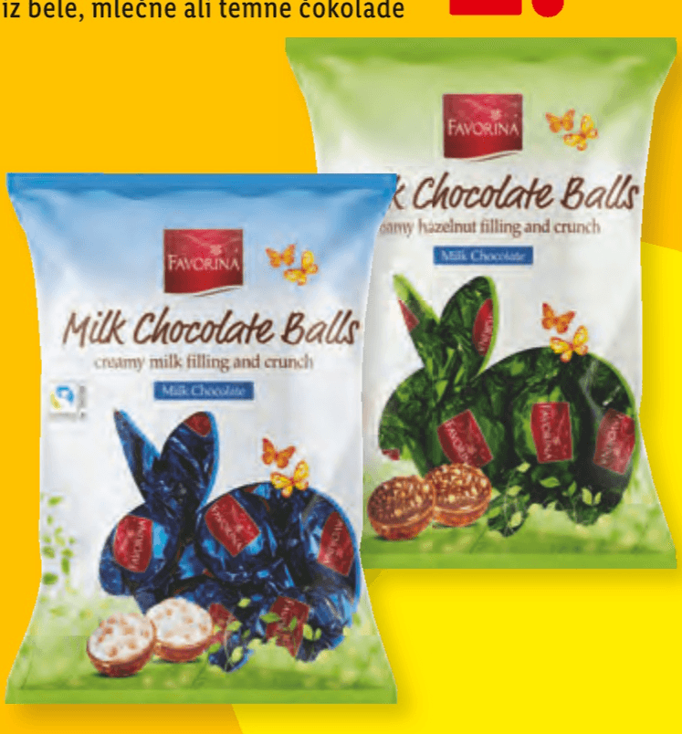 Favorina Polnjene čokoladne kroglice 200 g - Akcija v trgovini Lidl