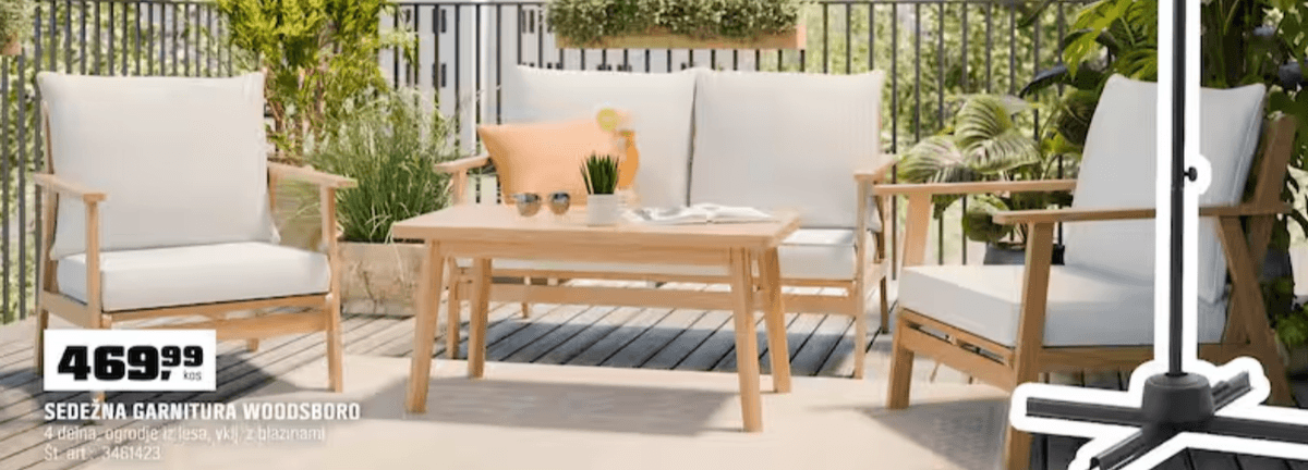 Sedežna garnitura Woodsboro - Akcija v trgovini Obi