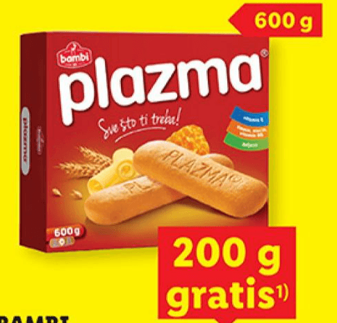 Bambi Plazma keksi XXL 600 g Akcija v trgovini Lidl