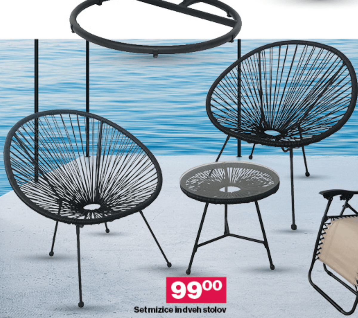 Set mizice in dveh stolov - Akcija v trgovini Mercator