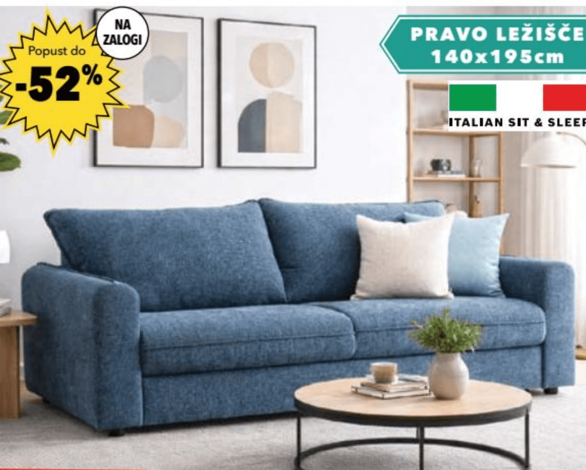 3-sed SISTO ITALIAN SIT & SLEEP - Akcija u trgovini Harvey Norman