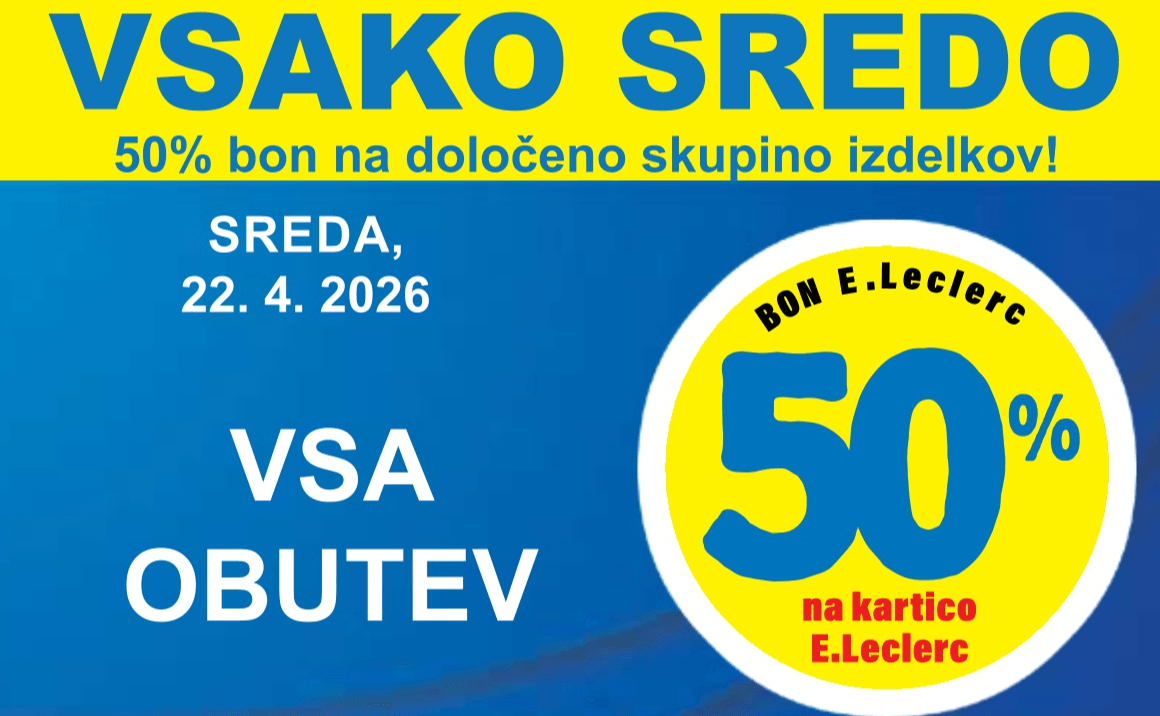 Vsa obutev - Akcija v trgovini E.Leclerc