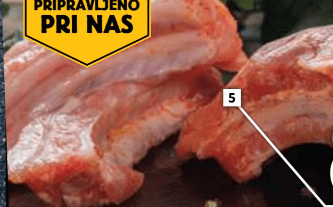 Svinjski ribsi v marinadi barbecue - Akcija v trgovini E.Leclerc