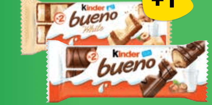 Desert Kinder Bueno 43 g (Bueno), 39 g (Bueno White) - Akcija v trgovini Tuš
