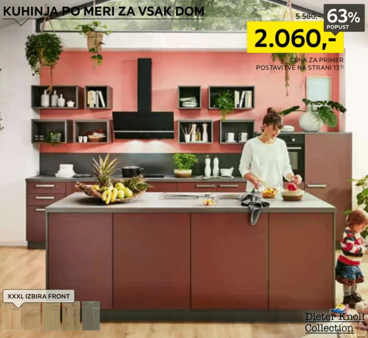 Kuhinja po meri Dieter Knoll - Akcija v trgovini Lesnina