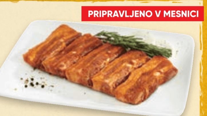 Začinjena svinjska rebra - Akcija v trgovini Tuš