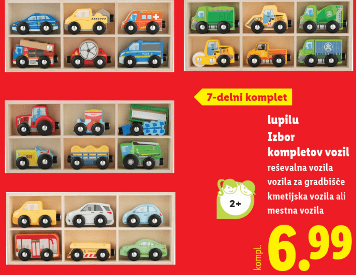 lupilu Izbor kompletov vozil 7-delni komplet - Akcija v trgovini Lidl