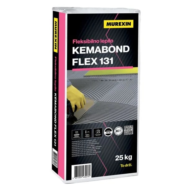 Lepilo za keramiko Murexin Kemabond Flex 131 C2TE Siv 25 kg - Akcija v trgovini Merkur