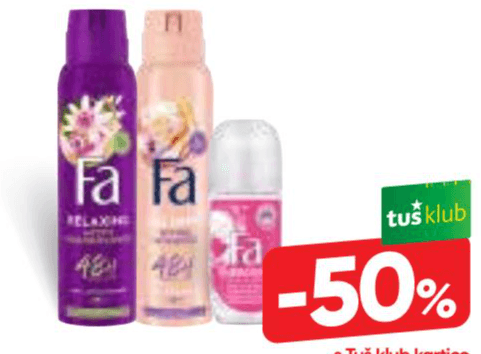 Fa deospray in deoroll-on 150 ml / 50 ml Akcija v trgovini Tuš