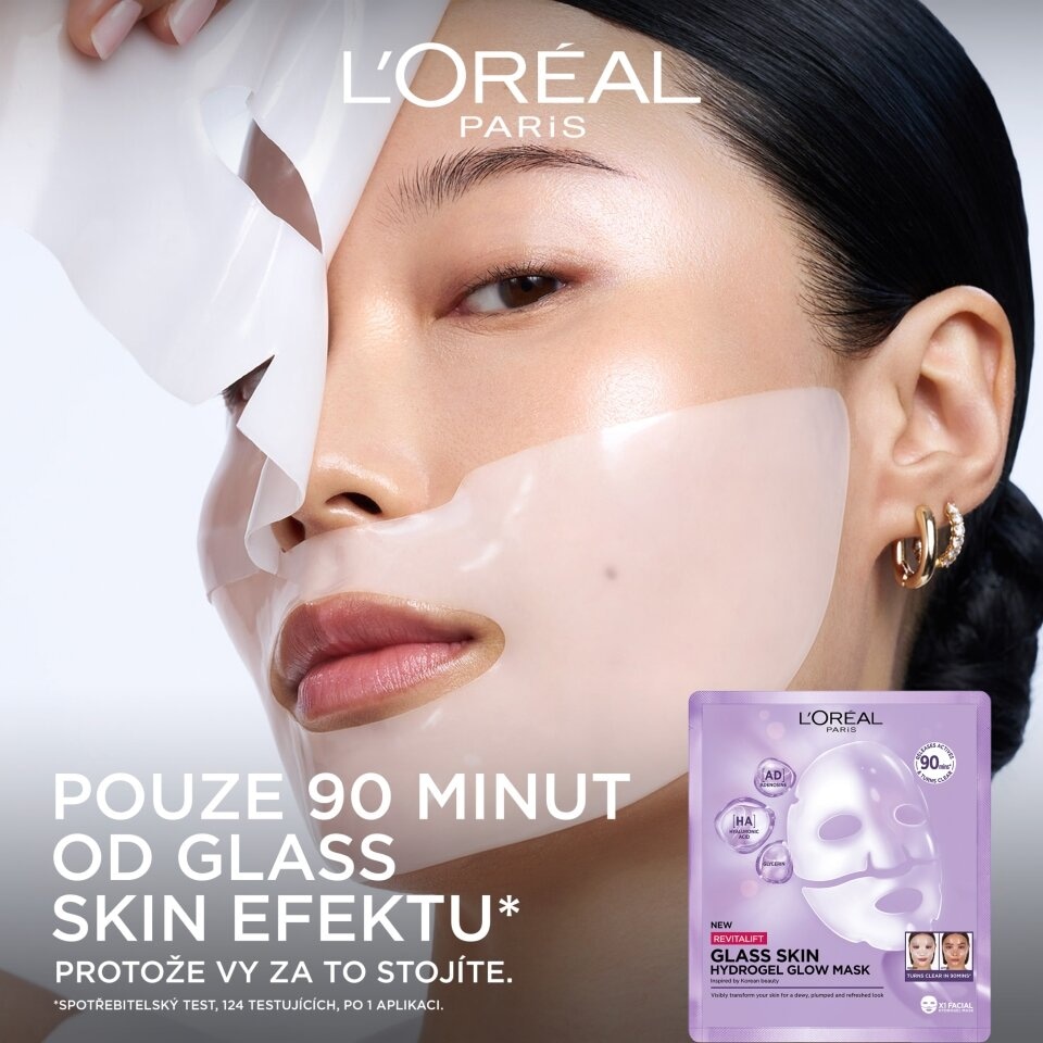 Maska za obraz L'Oréal Revitalift Glass 25 g - Akcija v trgovini E.Leclerc