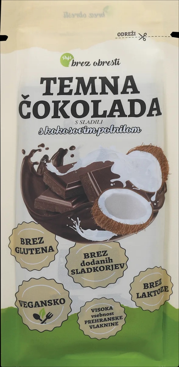 Pajs brez obresti temna čokolada s kokosovim polnilom 100 g - Akcija v trgovini Dm