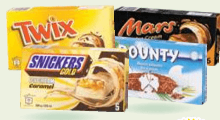 Sladoledne ploščice 6/1 258 ml - 300 ml - Akcija v trgovini E.Leclerc