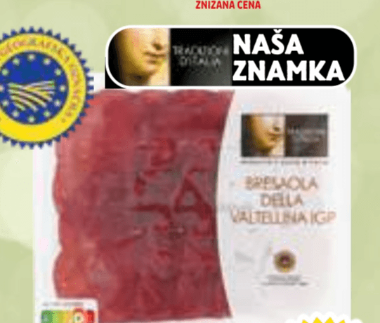 Bresaola - sušena govedina 70 g - Akcija v trgovini E.Leclerc