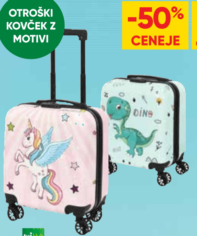 Otroški Potovalni Kovček 31 x 22 x 51 cm - Akcija v trgovini Tuš