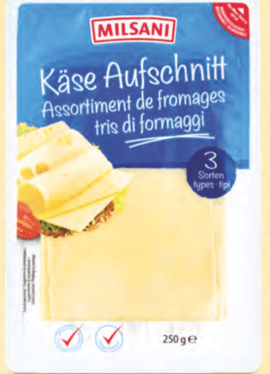 Käse Aufschnitt 250 g MILSANI - Akcija v trgovini Hofer