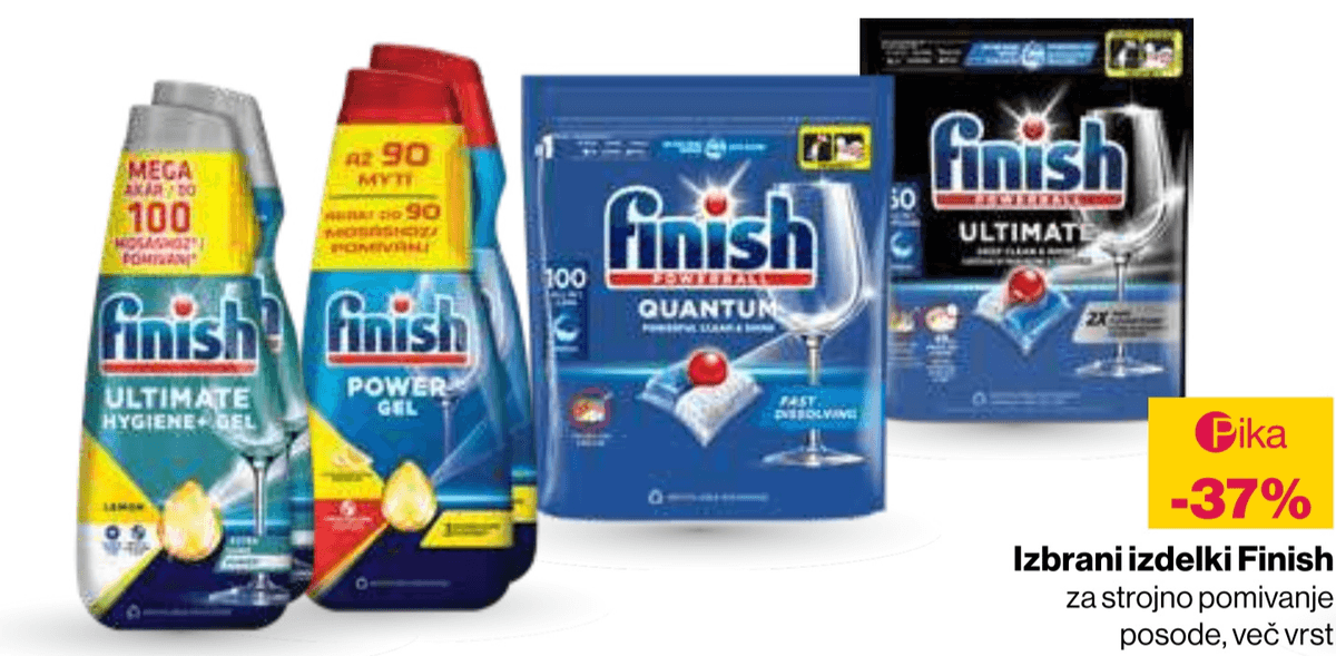 Izbrani izdelki Finish - Akcija v trgovini Mercator