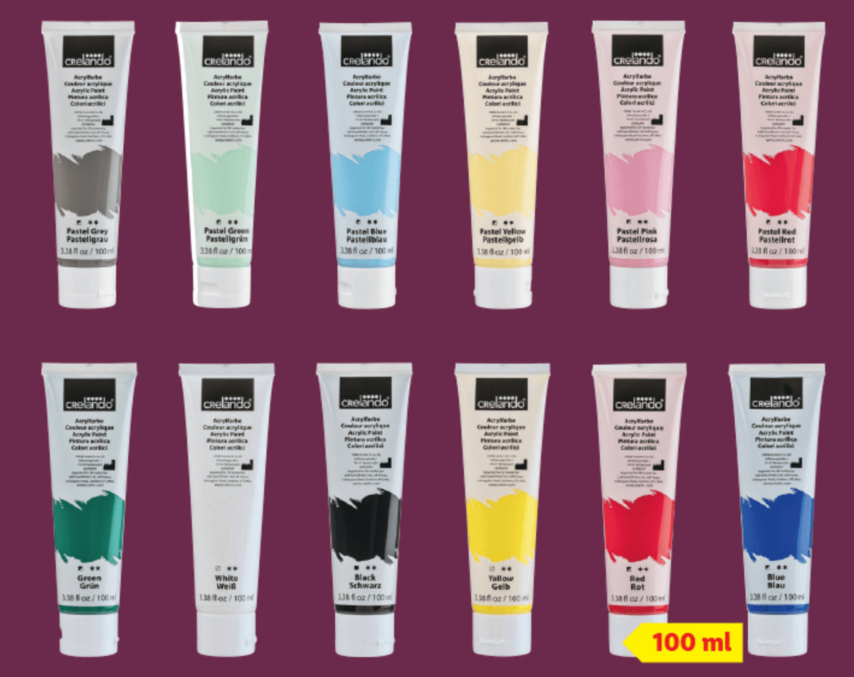 Izbor akrilnih barv 100 ml crelando - Akcija v trgovini Lidl