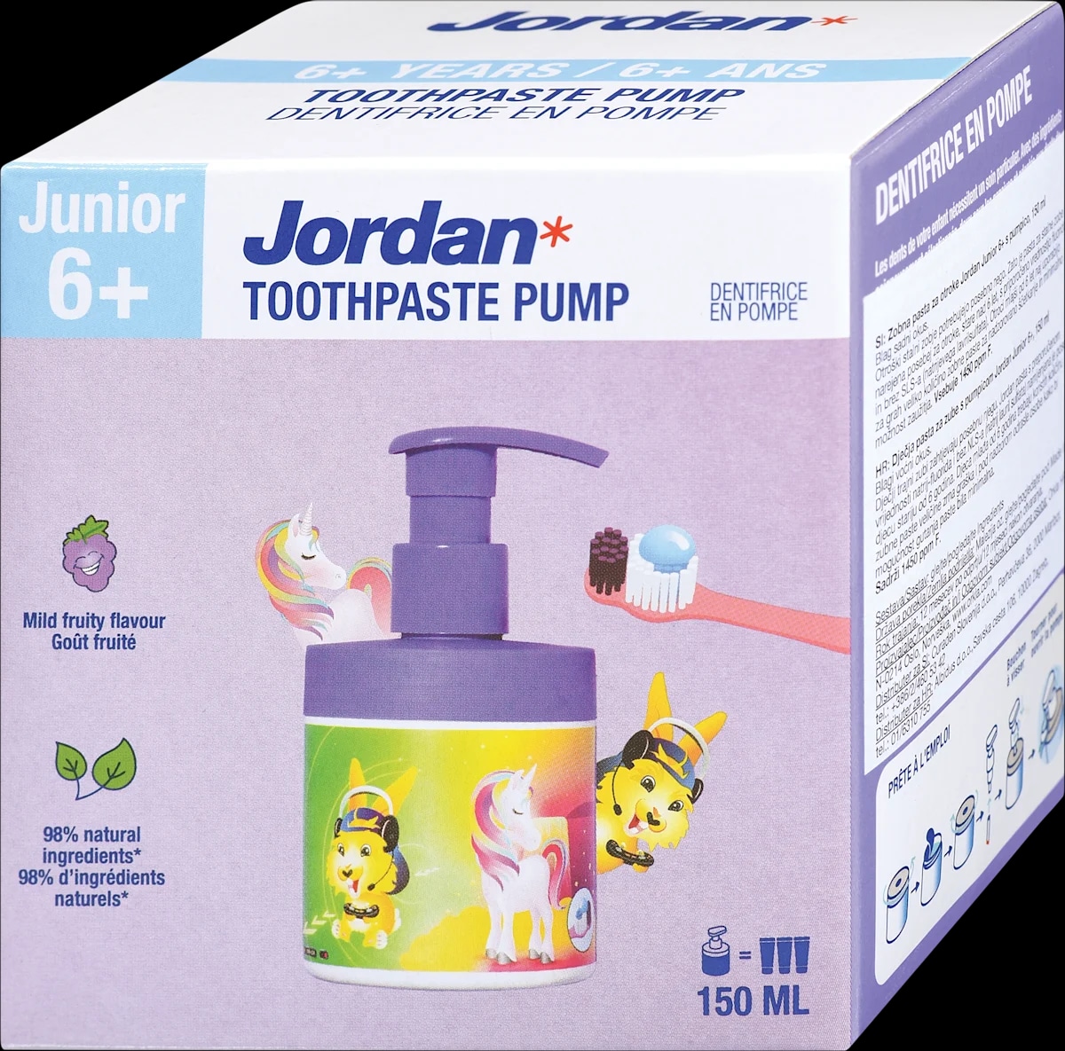 Jordan Junior 6+ otroška zobna krema na pumpico 150 ml Akcija v trgovini Dm