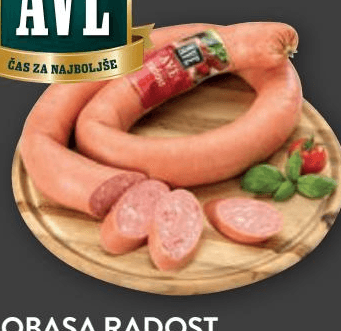 Klobasa Radost 100 g Ave - Akcija v trgovini Spar