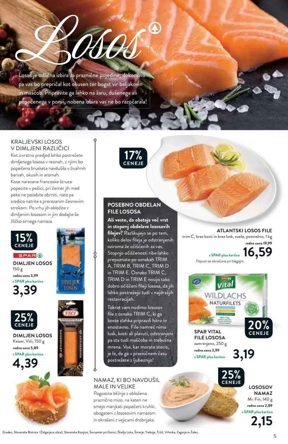SPAR Vital Losos sockeye divji losos 115 g - Akcija v trgovini Spar