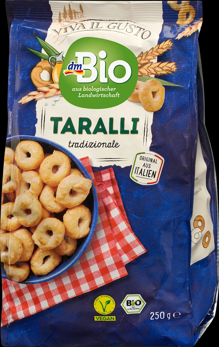 dmBio Taralli slani prigrizek 250 g Akcija v trgovini Dm