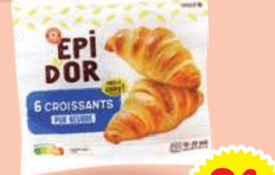 Francoski masleni rogljički Epi D'or 6x 60 g - Akcija v trgovini E.Leclerc