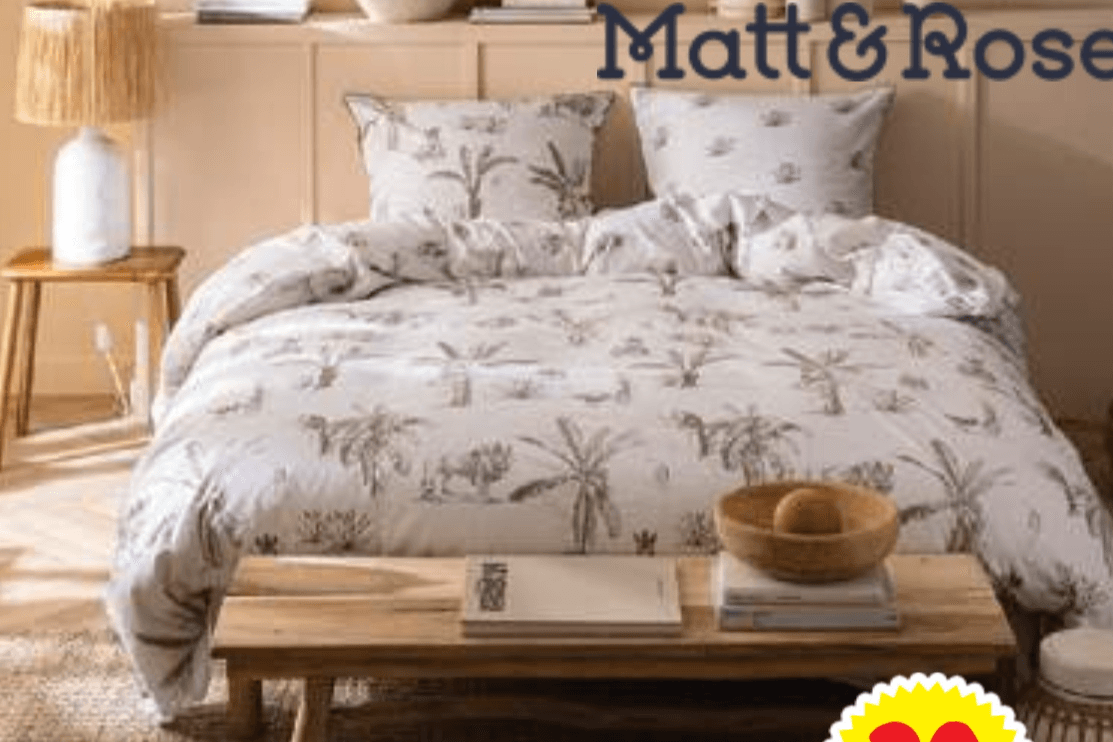 Posteljni komplet Safari 240 x 220 + 2x 65 x 65 cm Matt & Rose - Akcija v trgovini E.Leclerc