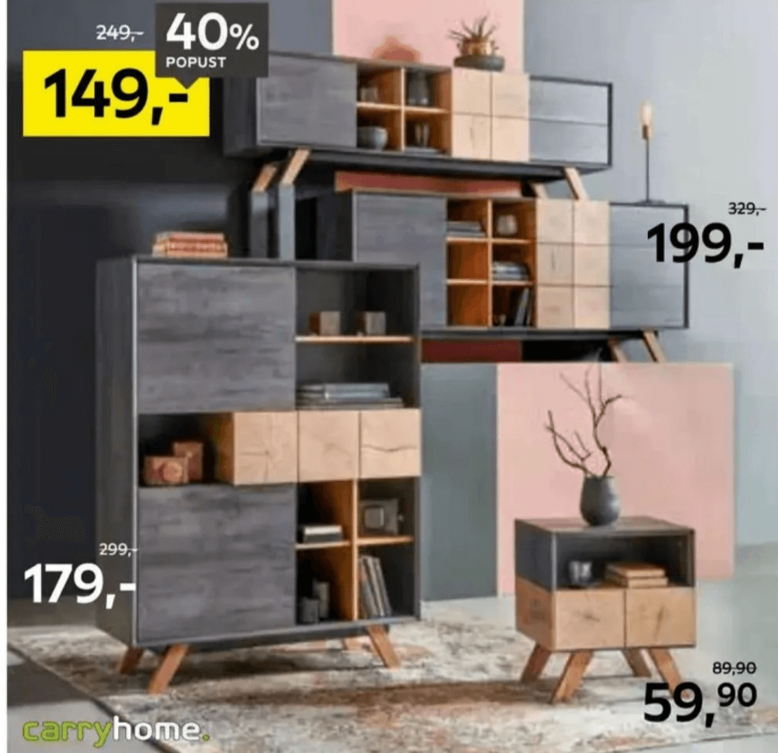 Program pohištva carryhome. - Akcija v trgovini Lesnina