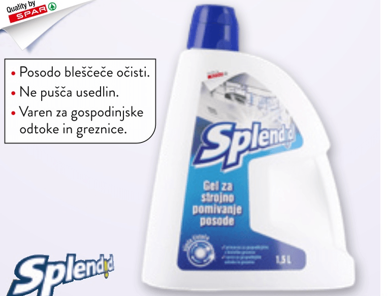 Splendid GEL 1,5 l - Akcija v trgovini Spar