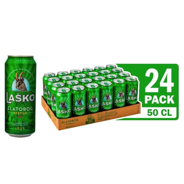 SVETLO PIVO LAŠKO ZLATOROG 24x 0,5 l - Akcija v trgovini E.Leclerc