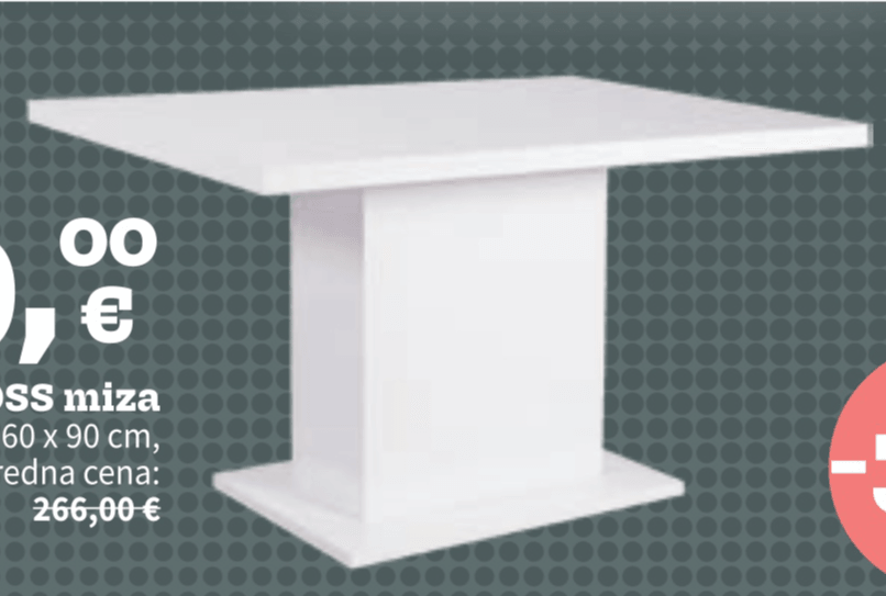 CROSS miza 138 x 60 x 90 cm - Akcija v trgovini Prima