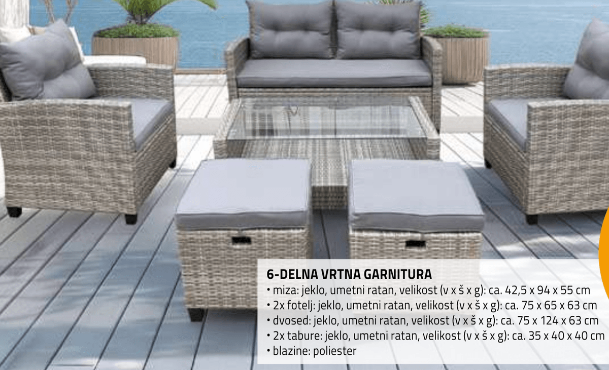6-delna vrtna garnitura - Akcija v trgovini E.Leclerc