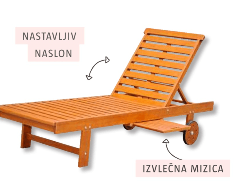 Vrtni ležalnik 'Diana' - Akcija v trgovini Bauhaus