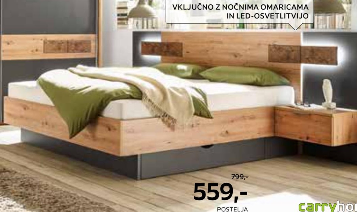 Postelja - Akcija v trgovini Lesnina