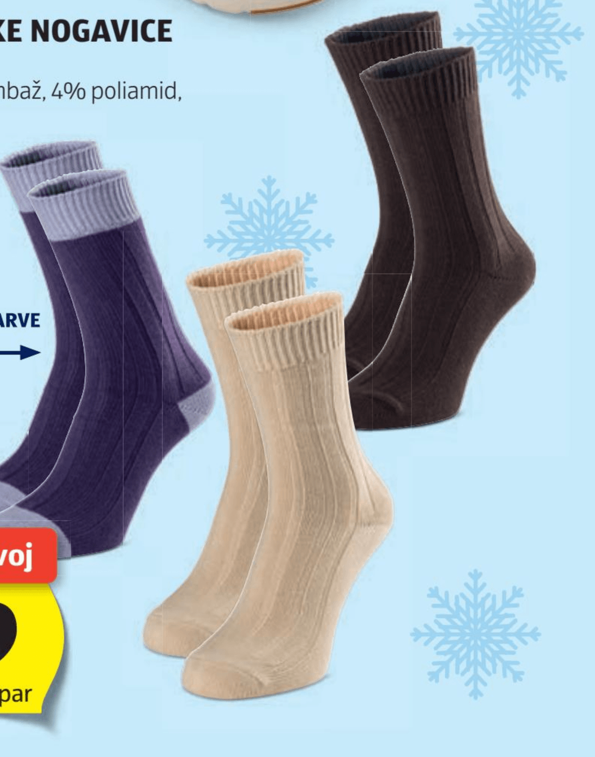 Ženske/moške nogavice 2 para UP 2 FASHION - Akcija v trgovini Hofer