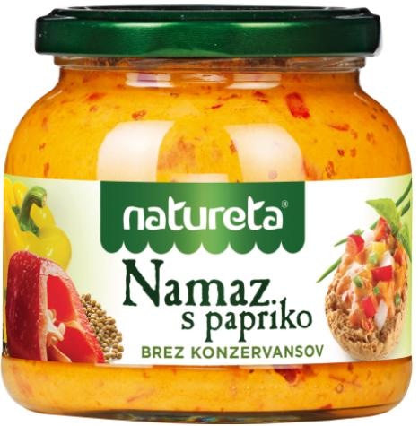 Namaz s papriko Natureta 290 g - Akcija v trgovini Tuš