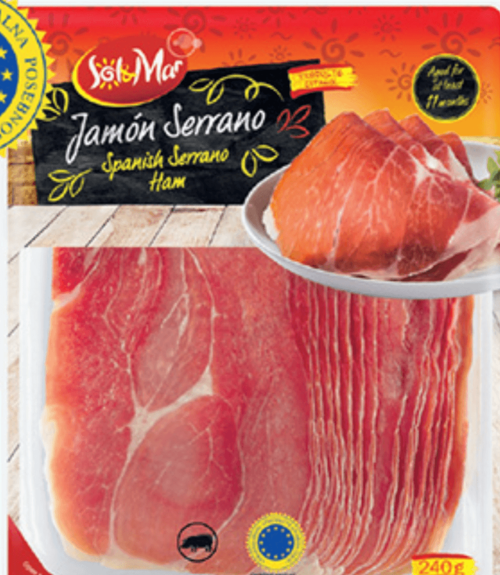 SOL&MAR Pršut „Jamón Serrano“ 240 g - Akcija v trgovini Lidl