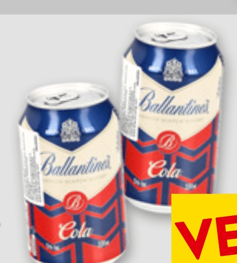 Whiskey Ballantine's Cola 0,33 l - Akcija v trgovini Spar