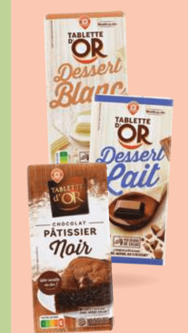 Čokolada za kuhanje Tablette d'Or 170 g, bela 180 g ali temna 200 g - Akcija v trgovini E.Leclerc