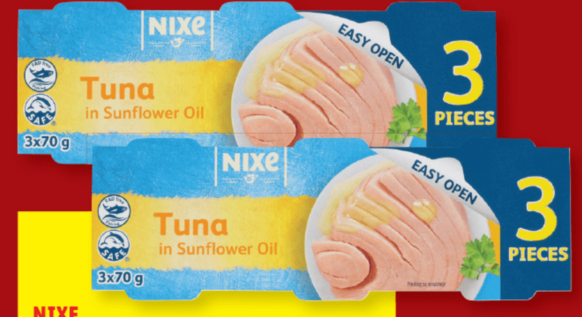 NIXE Tunina v sončničnem olju 3 x 70 g - Akcija u trgovini Lidl