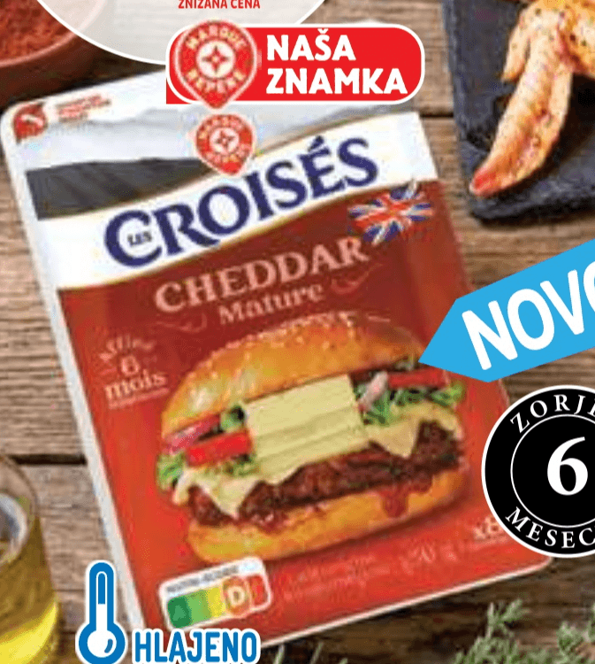 Zorjen sir Cheddar 150 g - Akcija v trgovini E.Leclerc