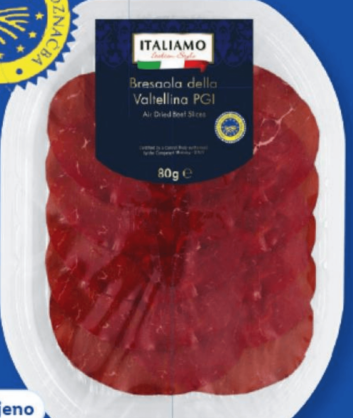 ITALIAMO Italijanska „Bresaola della Valtellina“ 80 g - Akcija v trgovini Lidl