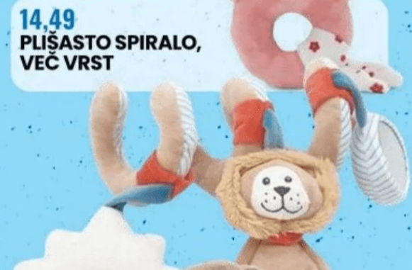 Plišasto spiralo - Akcija v trgovini Eurospin