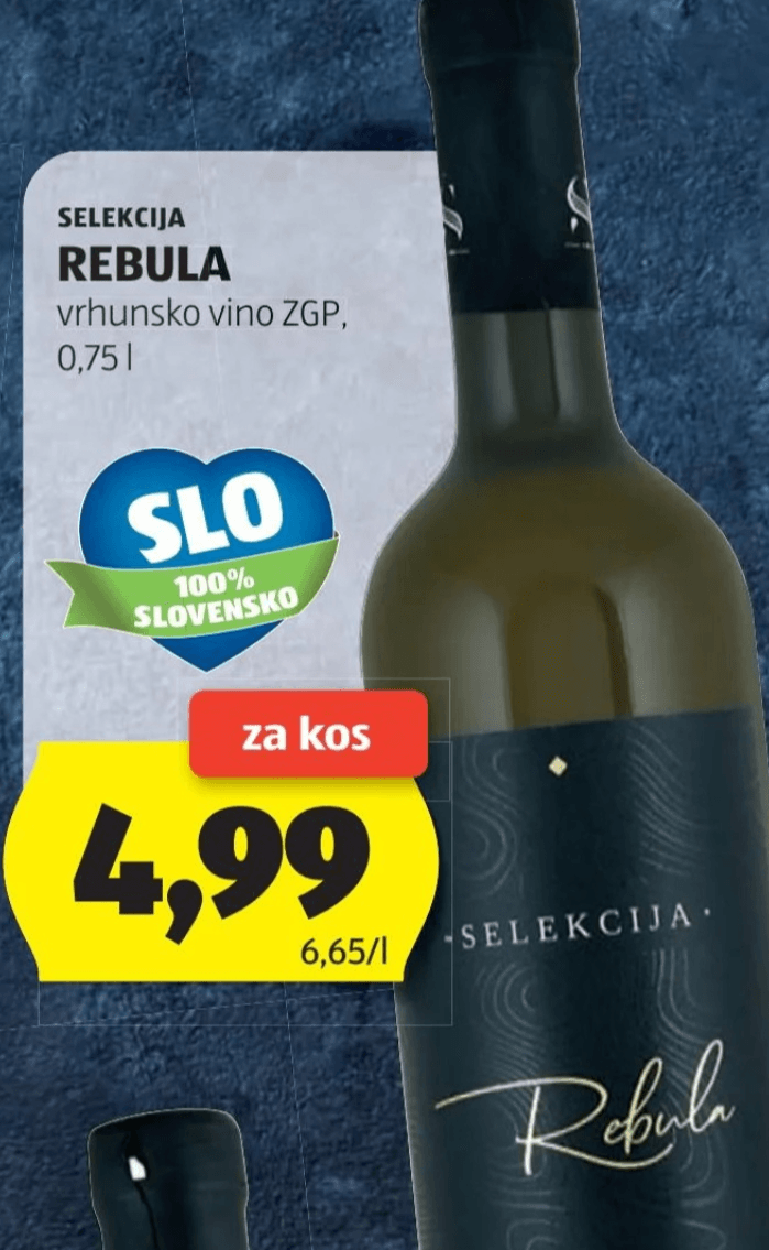 SELEKCIJA REBULA 0,75l - Akcija v trgovini Hofer