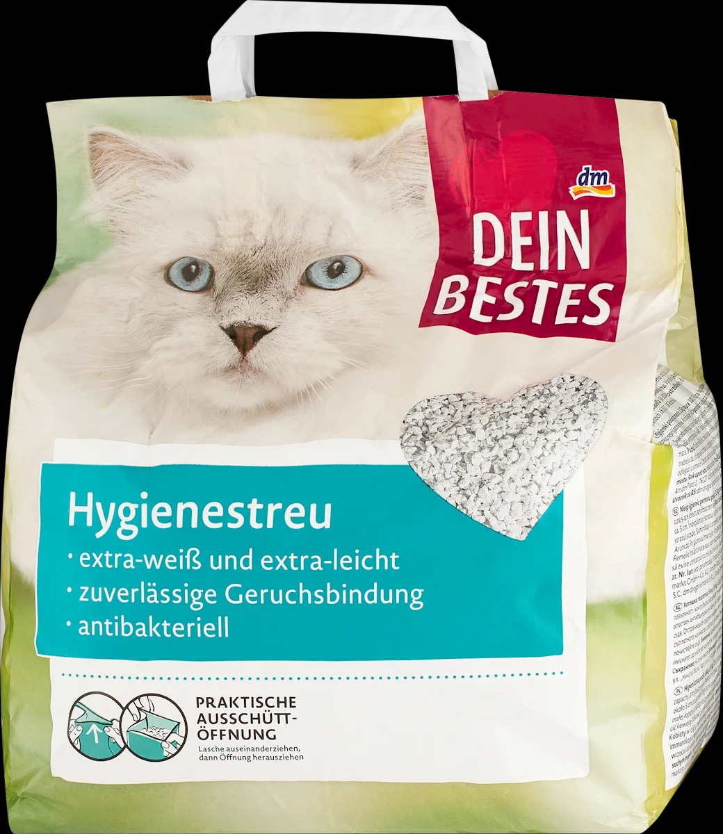 DEIN BESTES higienski posip za mačke 10 l - Akcija v trgovini Dm