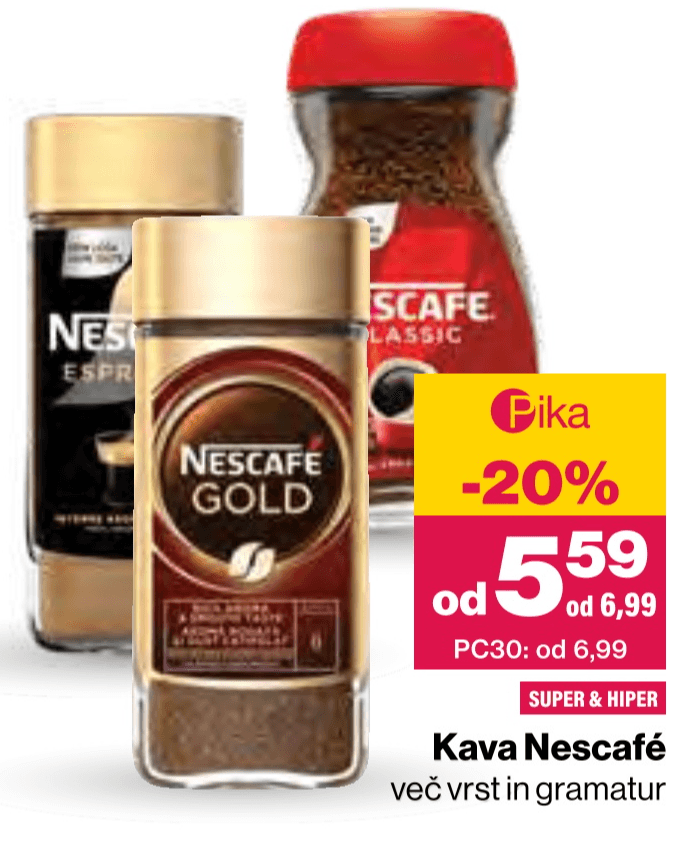 Kava Nescafé - Akcija v trgovini Mercator