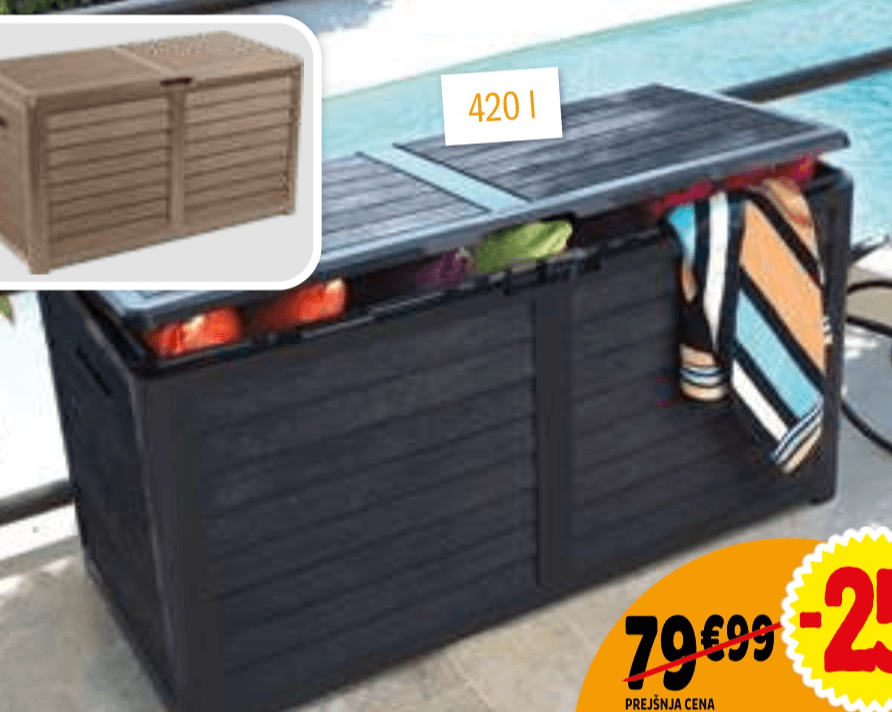 Zaboj za shranjevanje 420 l - Akcija v trgovini E.Leclerc